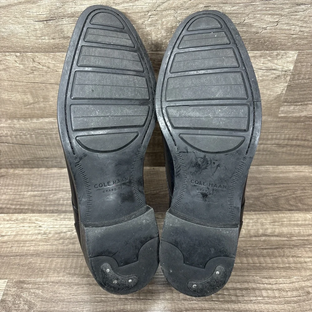 Cole Haan Lenox Hill Split Toe Leather Black Mens US Size 10.5 C11627 Shoes